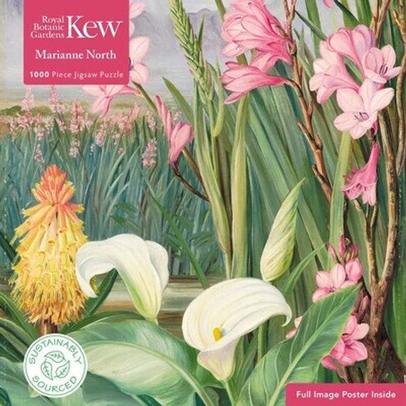Adult Sustainable Jigsaw Puzzle Kew Gardens: Marianne North: Beauties of the Swa