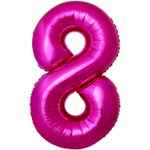 Шар фольгированный Цифра 8 101 см (Фуксия)