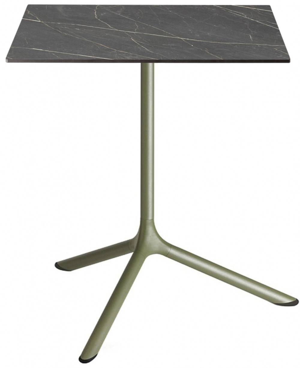 Стол ламинированный обеденный Scab Design Tripe Maxi, оливковый, черный мрамор Сахара