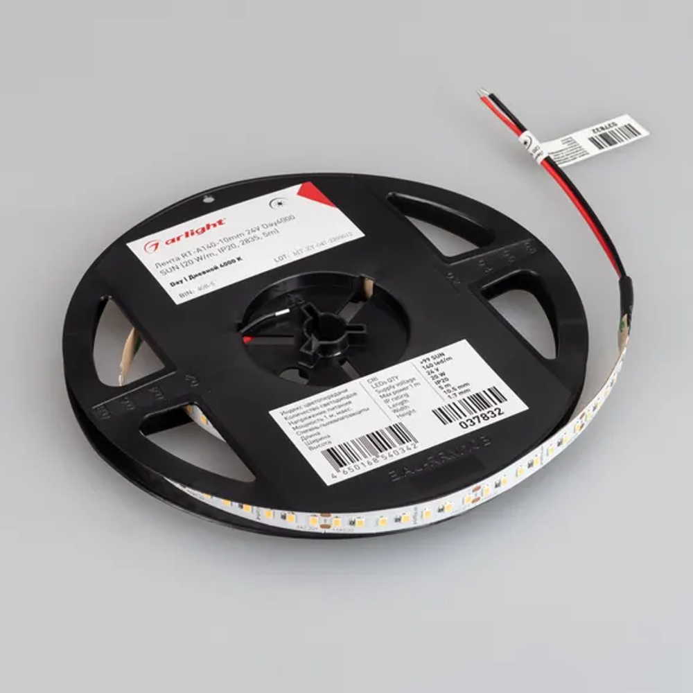 Светодиодная лента RT-A140-10mm 24V Day4000 SUN (20 W/m, IP20, 2835, 5m) (Arlight, -) 037832