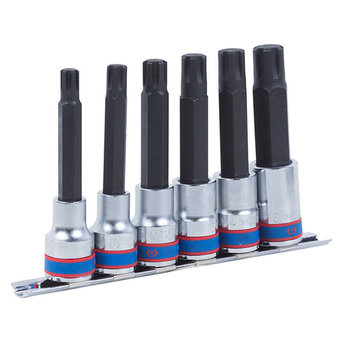 KING TONY (4116PR) Набор торцевых насадок 1/2", RIBE, М9-М16, 6 предметов