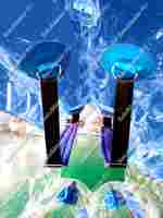 Бампербол «Прозрачно-синий» ПВХ, диаметр 1.2 м