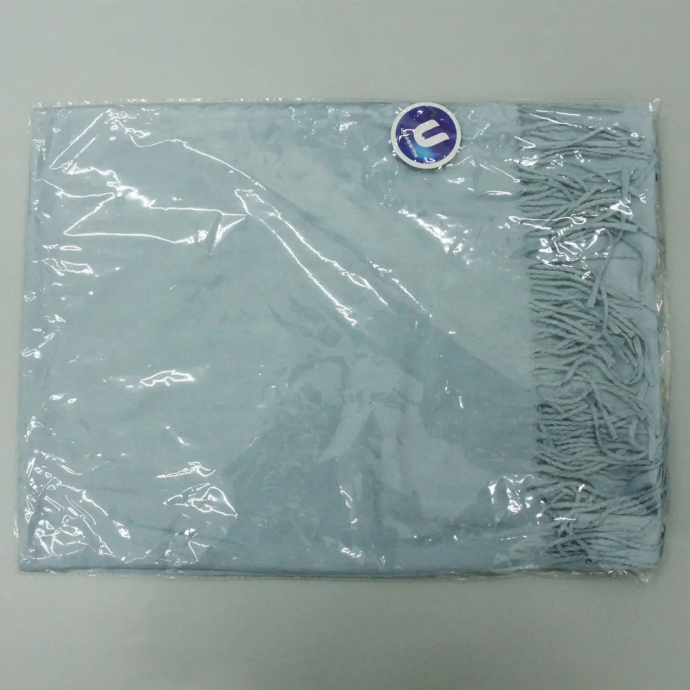 Палантин - шарф «ZIMA», однотонный, цвет светло голубой, 180*70см (200гр)