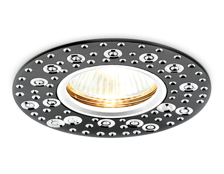 Ambrella Круглый встраиваемый точечный светильник MR16 Organic Spot A801 BK/AL