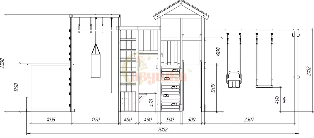 Детская площадка Савушка Мастер 3 Семейная