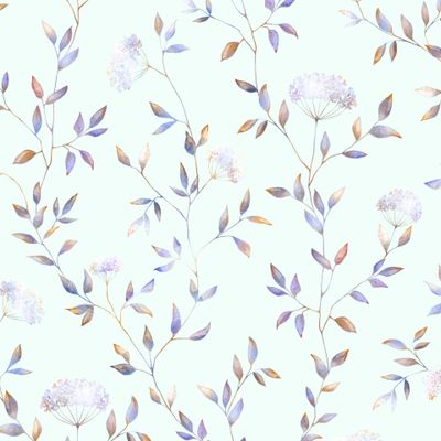 Винтажные цветы на нежно-бирюзовом