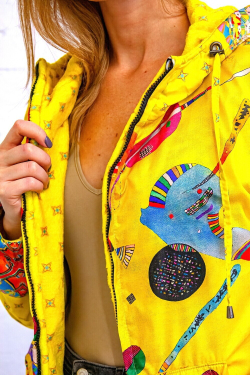 Куртка «Кандинский жёлтый», по мотивам абстрактной живописи Василия Кандинского