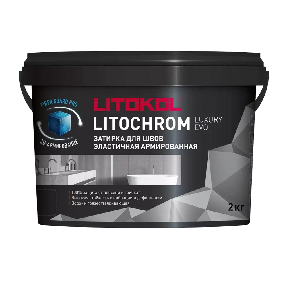 Затирка швов цементная Litokol Litochrom 1-6 Luxury Evo LLE 376 мятный, ведро 2 кг