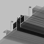 TR2013-BK Встраиваемый шинопровод SMART 3м под ГКЛ, черный