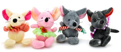 Мягкая игрушка Мышь 12см., пакет.