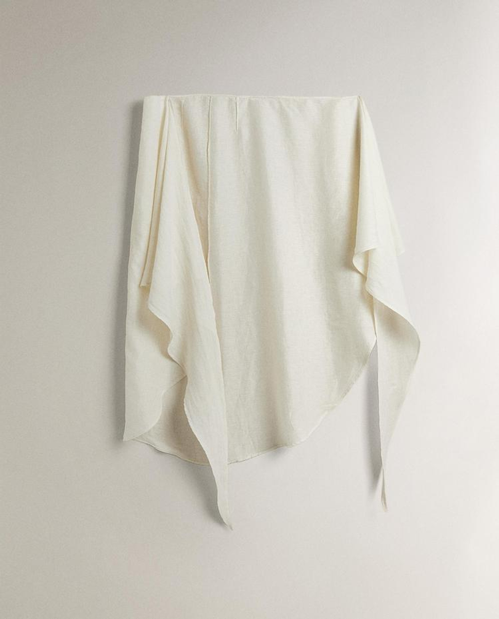 ZARA HOME ДЛИННОЕ ЛЬНЯНОЕ ПАРЕО, ЭКРЮ