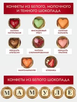 Конфеты шоколадные коробка набор подарочный ручной работы