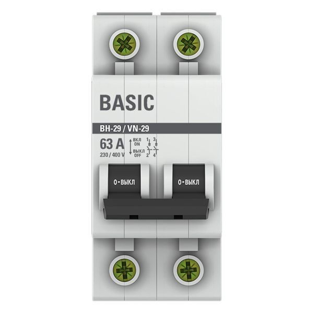 Выключатель нагрузки 2P 63А ВН-29 Basic