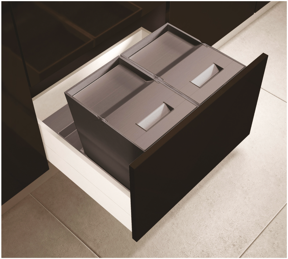 Система хранения в базу 600 (2 ведра), отделка орион серый