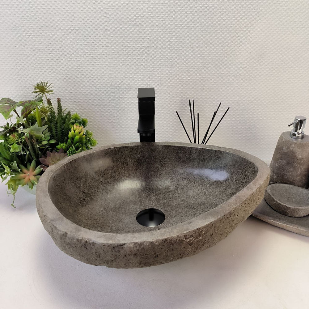 Раковина из речного камня RS-63329 (50*39*16) 0122