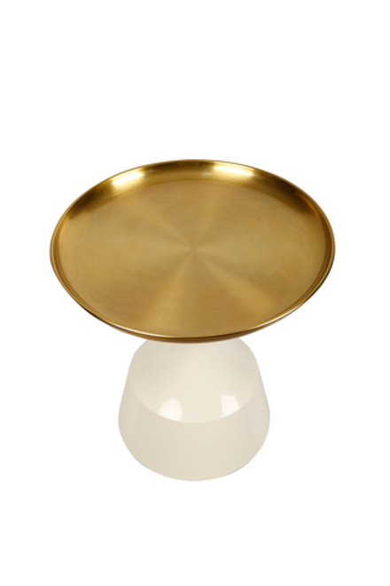 Стол журнальный Ist Casa Ажур, 51x54 см, белый, золото