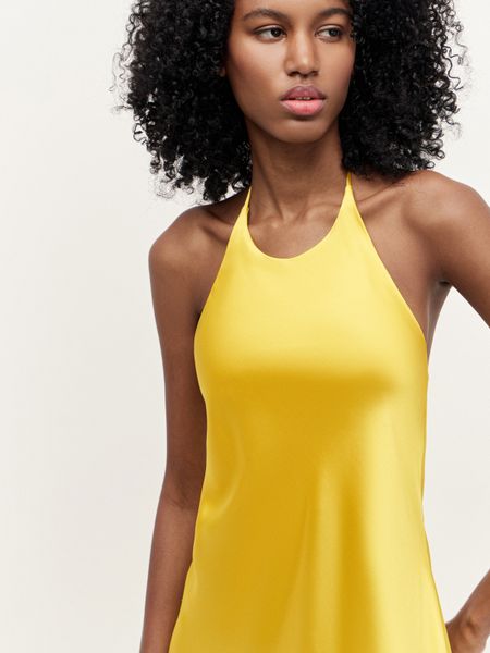 Струящееся платье-макси solar yellow
