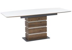 Стол на тумбе Фернан 140(180)х80х76 орех кантри / белый