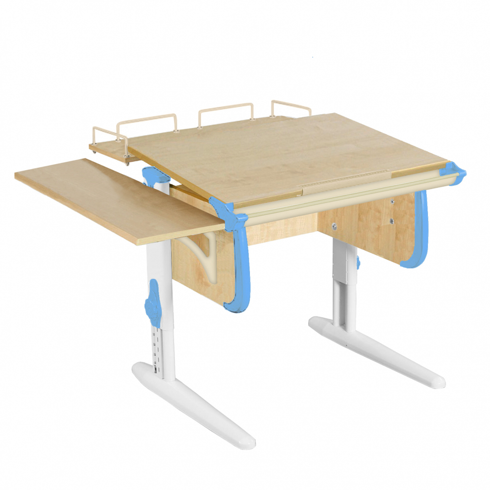 Растущая парта Дэми СУТ 24 с задней полкой СУТ.14.210 и боковой полкой СУТ.24.230 (1020×880 мм)