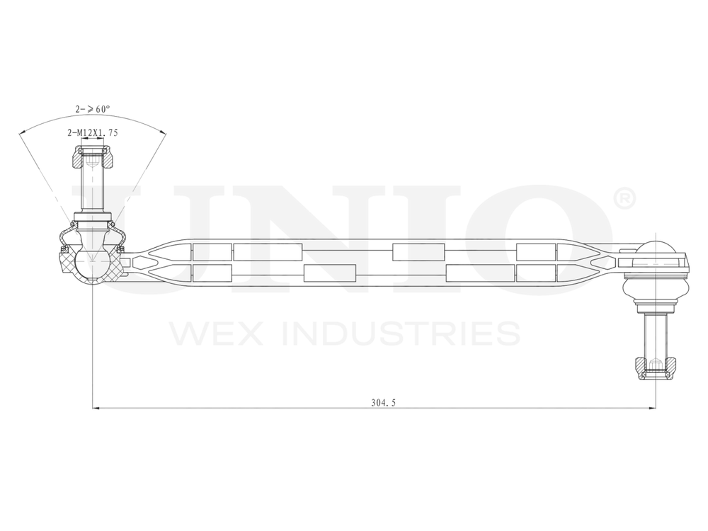 Стойка стабилизатора передняя UNIO SSP-50031