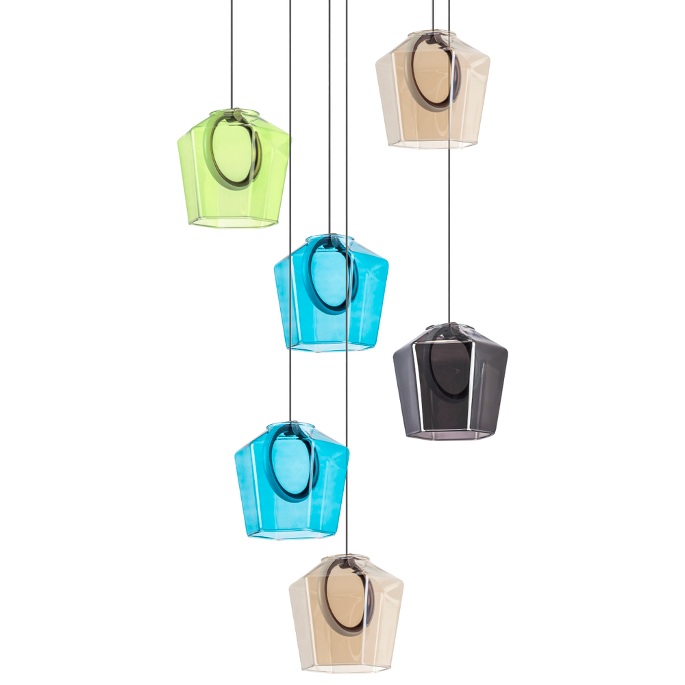 796169 Люстра CARAMELLO LED 6х6W 700LM КОФЕЙНЫЙ/МУЛЬТИКОЛОР 3000K