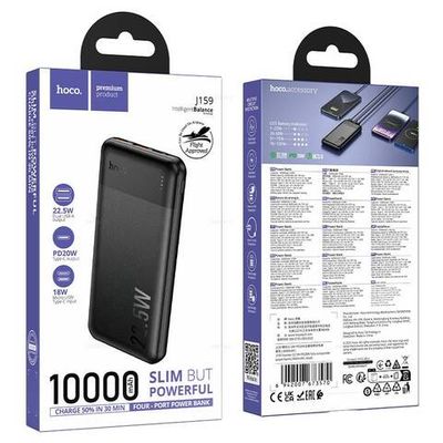 Портативный аккумулятор HOCO J159 10000 mAh PD 20W+22.5W (черный)