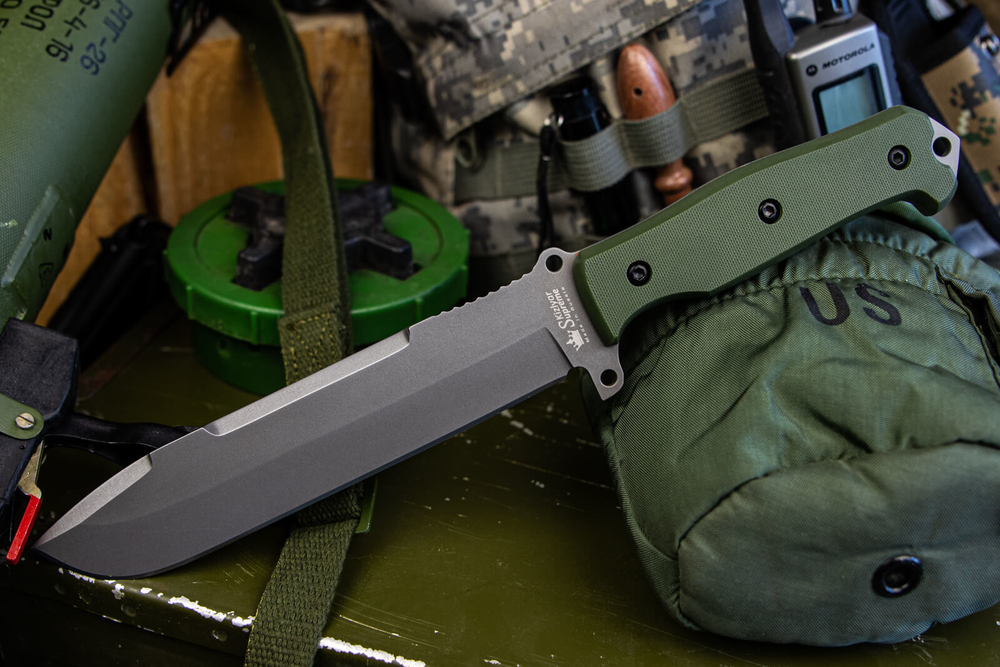 Нож выживания Survivalist X D2 TacWash Green G10