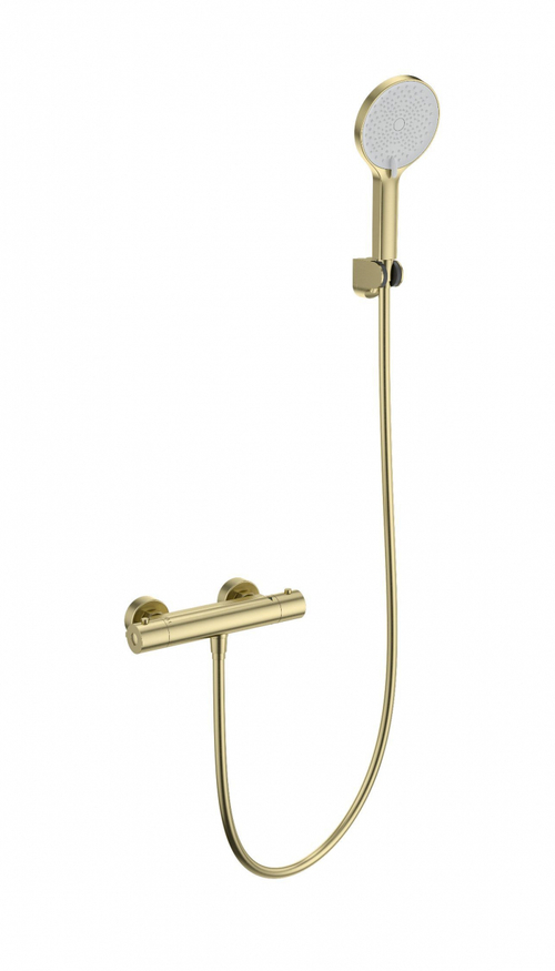 Смеситель для душа с термостатом WONZON & WOGHAND INN 3, Брашированное золото (WW-B2012-A-BG)