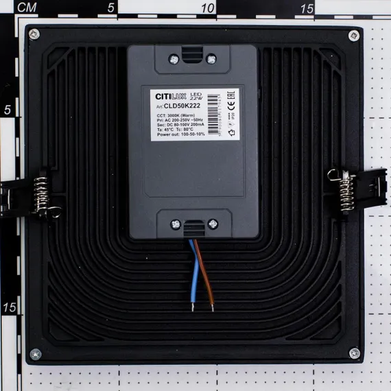 CLD50K222 Омега Черный Св-к Встр 22W*3000K