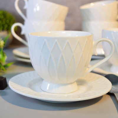 Чайный набор 12 предметов 230мл Белый, без деколи, 202507