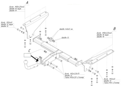 Фаркоп Oris на Honda CR-V 2007-11.2012 (паспорт и сертификат в комплекте,без электрики) 5531-A