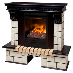 Электрокамин RealFlame Stone STD AO античный дуб с очагом 3D Olympic