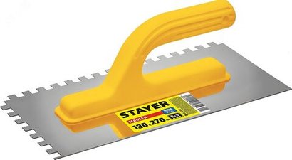 08012-08 STAYER 130х270мм зуб 8х8мм штукатурная гладилка