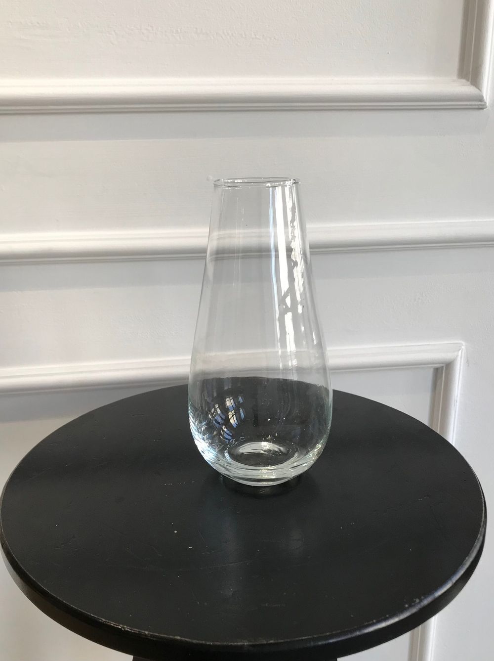 Стеклянная прозрачная ваза 18 см