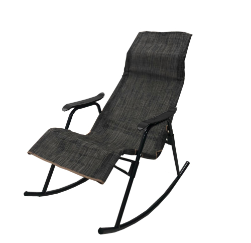 Кресло -качалка Нарочь арт.С944 (каркас черный, сиденье серое), 1 уп.