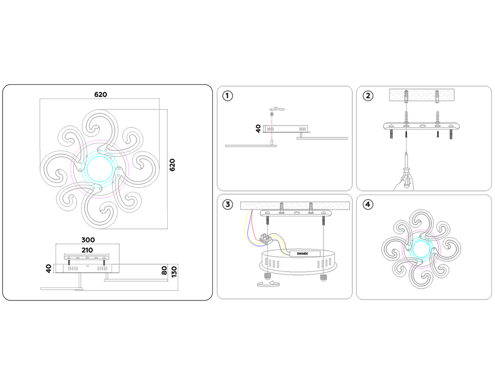 Ambrella Потолочный светодиодный светильник с пультом Original FA5146