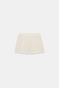 ZARA ШОРТЫ В СЕЛЬСКОМ СТИЛЕ, ЭКРЮ