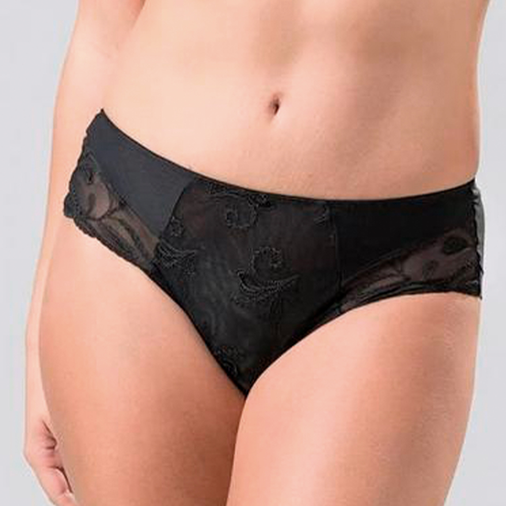 Женские трусы хипстеры черные LUNA SPLENDIDA Celebration 2964