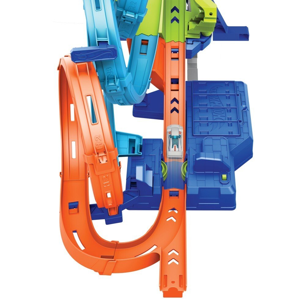 Hot Wheels - Quadruple Loop Set с зоной аварии + машинка HXR70 / артикул   HXR70  / GTIN 194735237166