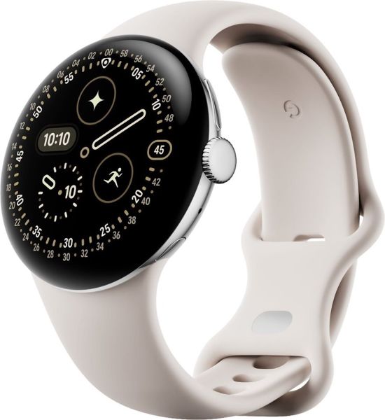 Умные часы Google Pixel Watch 4 41mm Wi-Fi + LTE (Polished Silver/Porcelain )
