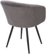 Стул М-City DISAUR Руна (Runa) поворотный на поворотный на 360 градусов, B28 Темнор-Серый, Велюр, Черный каркас