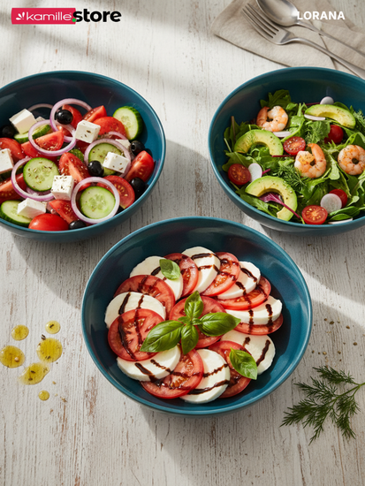 Салатник сервировочный 20х7 см. 1000 мл. керамический, LORANA