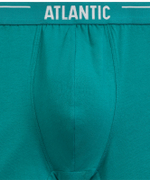 Мужские трусы шорты Atlantic, набор из 5 шт., хлопок, морская волна + бирюзово-зелёные + чёрные + серые меланж + тёмно-голубые, 5SMH-004