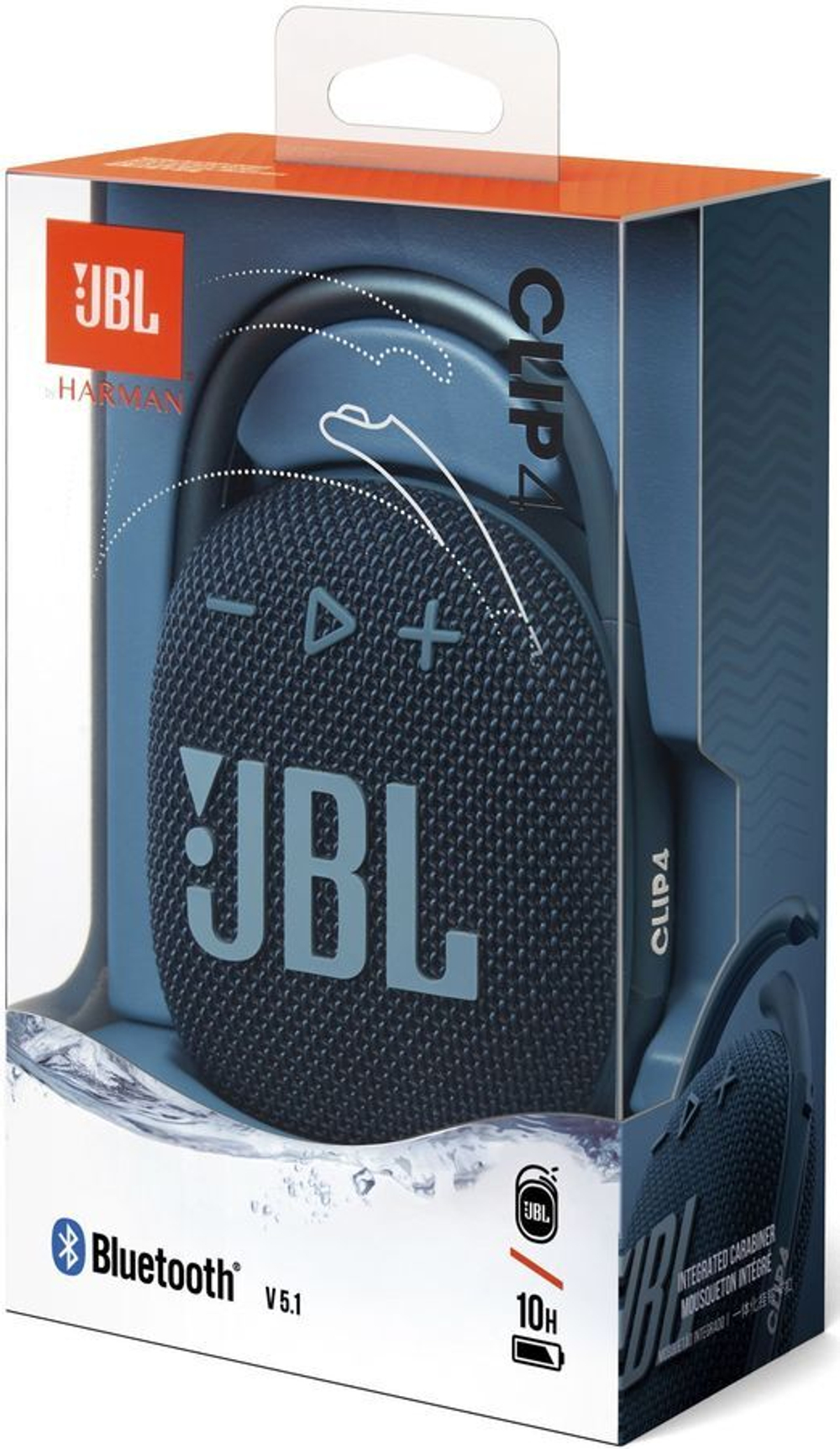 Акустическая система JBL Clip 4, JBLCLIP4BLU синяя