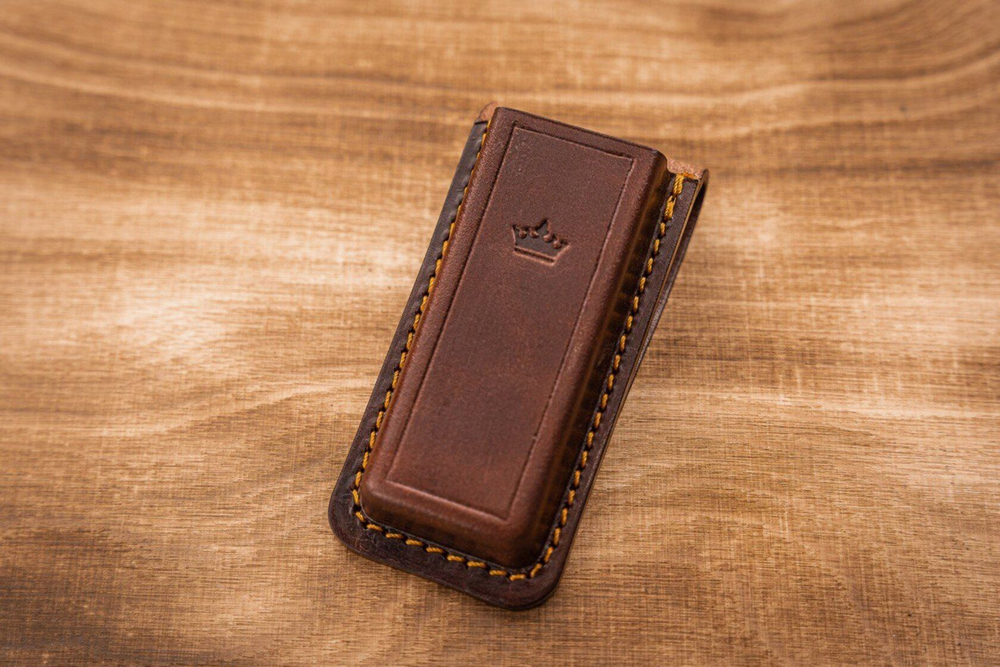 Кожаные ножны для складного ножа, черные