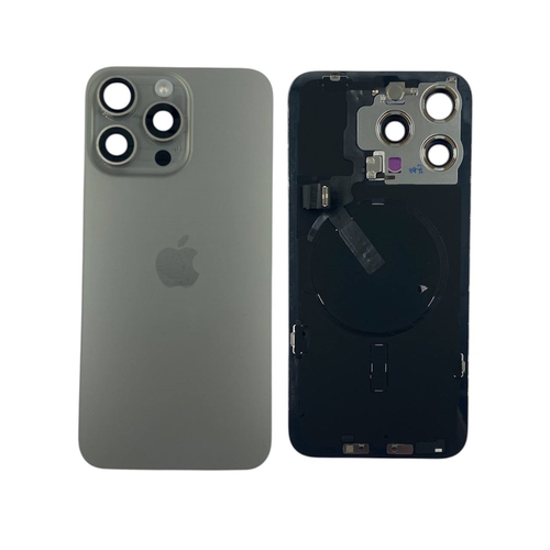Задняя крышка для Apple iPhone 15 Pro Max (Снятый) Натуральный Титан - OR