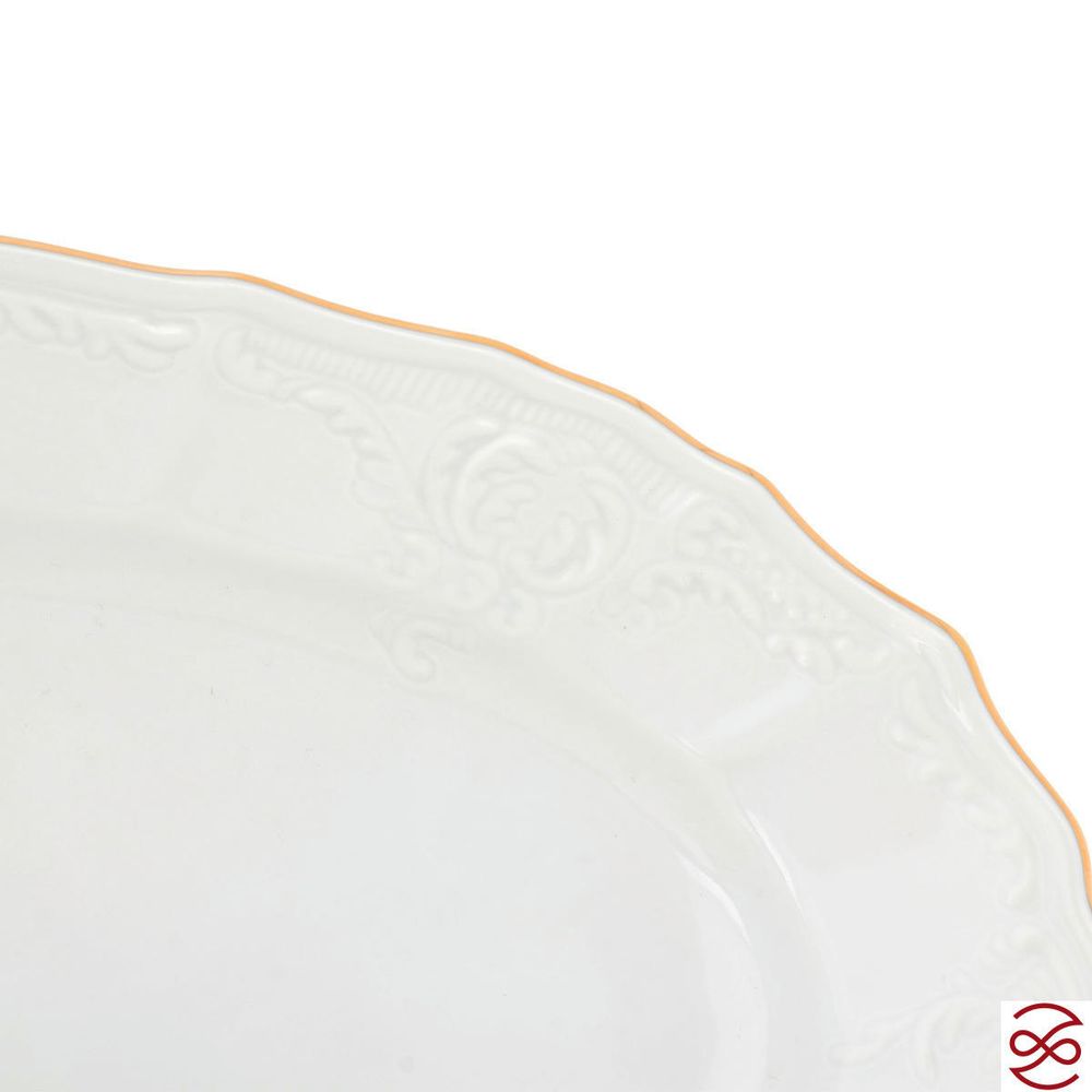 Блюдо овальное Bernadotte Белый узор 26 см