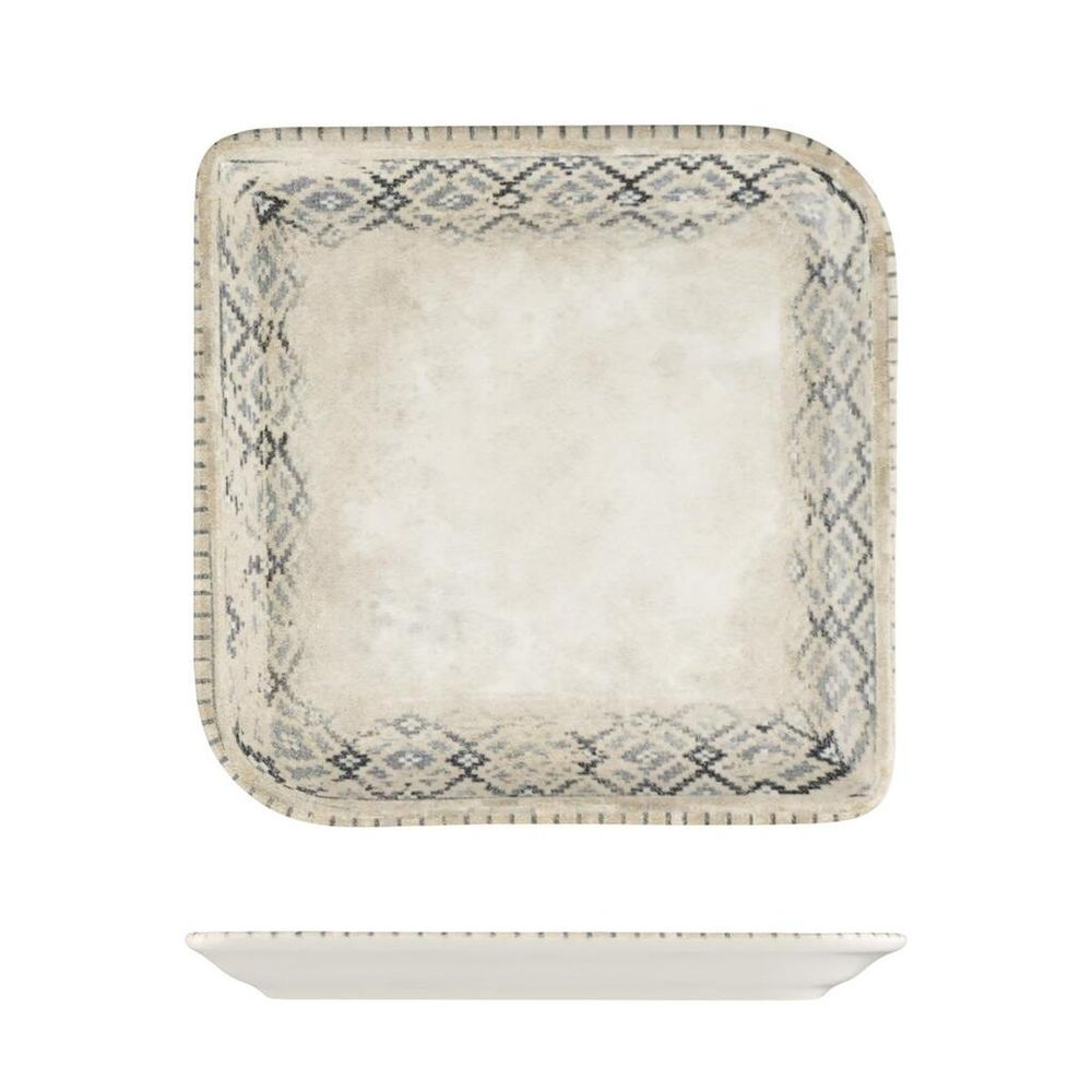 Тарелка квадратная 19*19 см h1,8 см Rug By Bone Innovation [bb] [6]