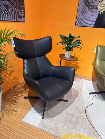 Кресло Total Black черная экокожа, ножка черный металл