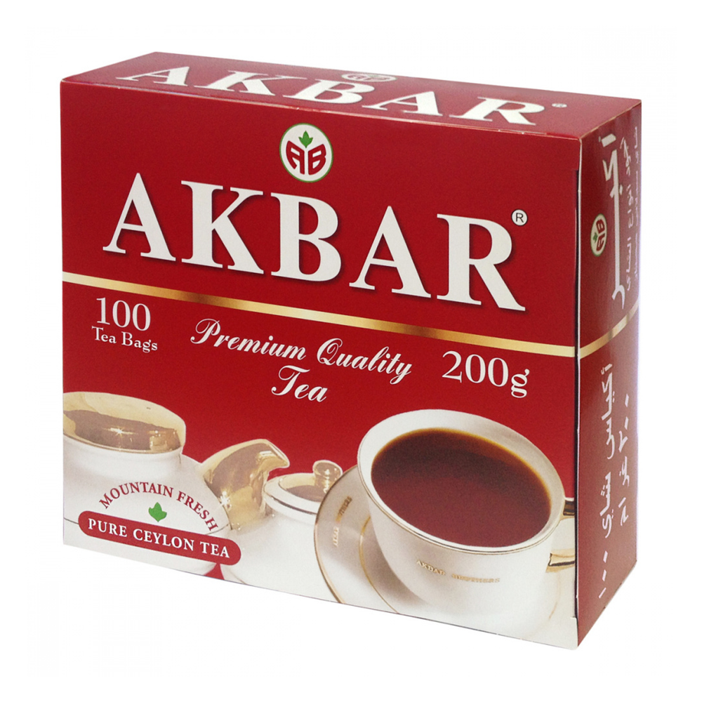 Чай черный в пакетиках Akbar красно-белая серия, 100 пак
